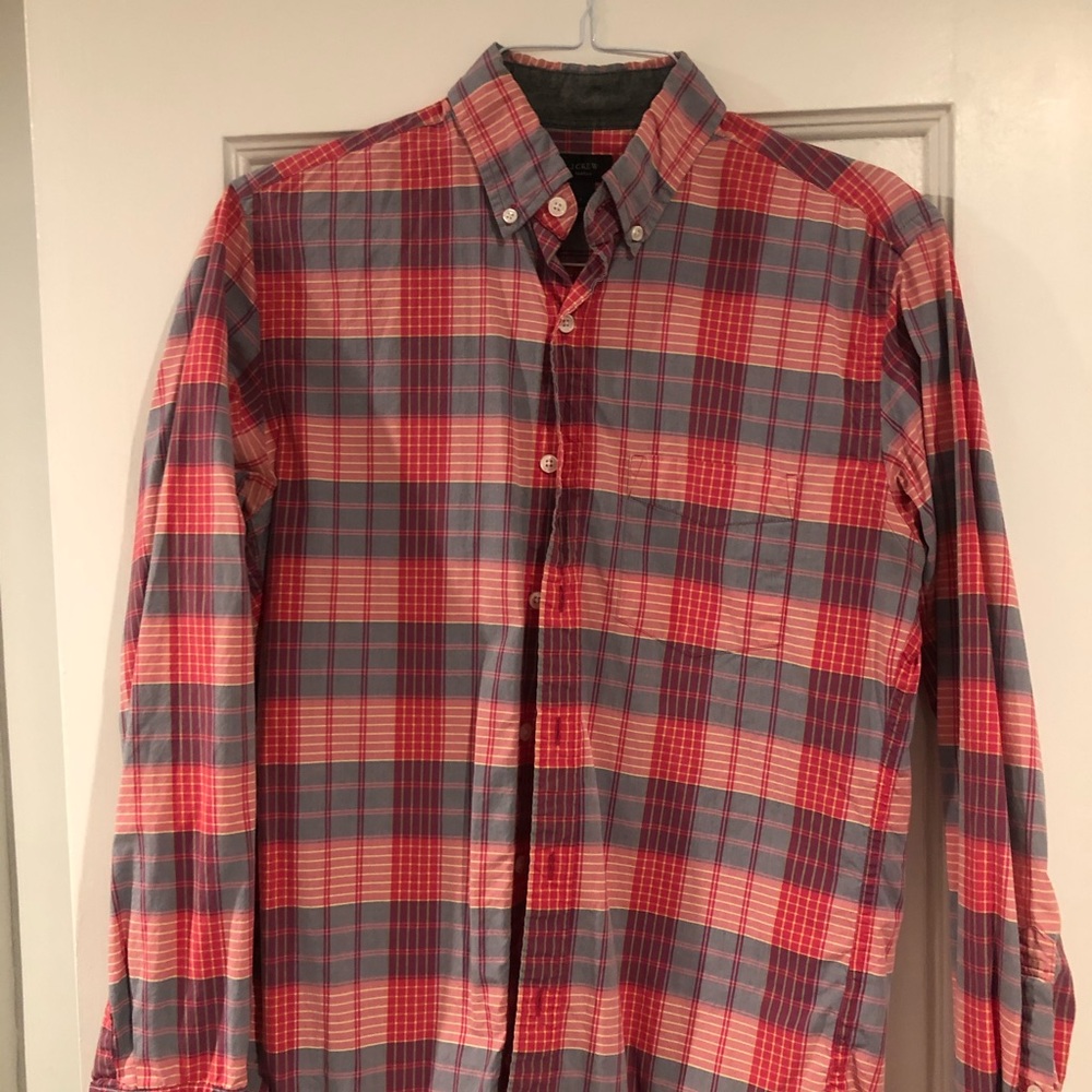 J crew plaid slim button down shirt